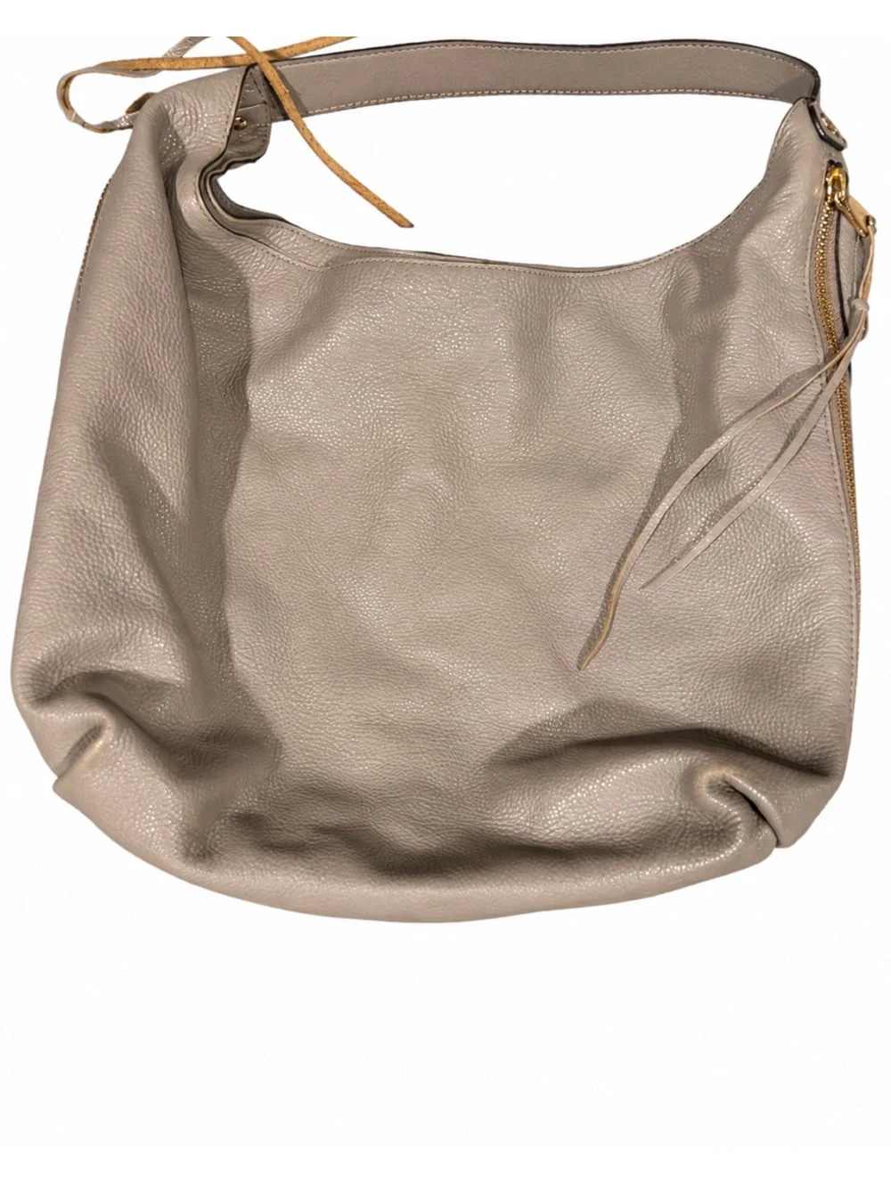 Rebecca Minkoff Taupe Pebbled Leather Hobo Bag